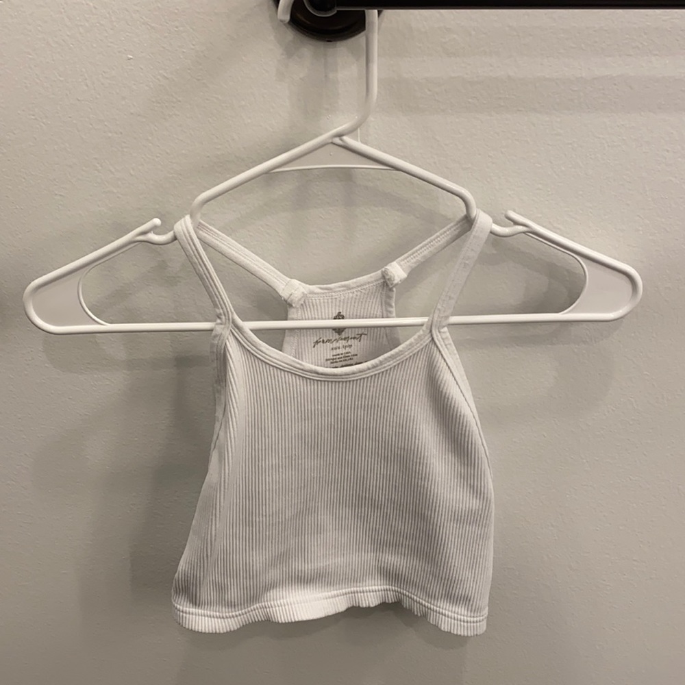 Free People White Crop Top
